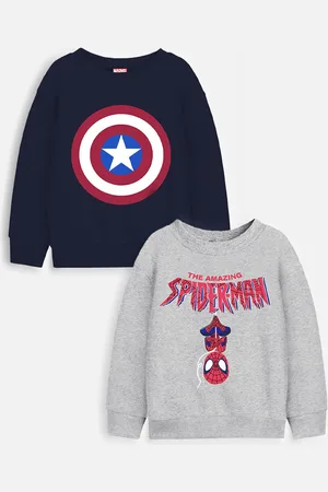 Miss and Chief Boys Pack of 2 Cotton Sweatshirt