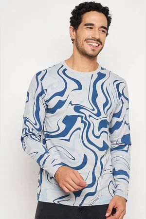 Club York Abstract Printed Round Neck Cotton Casual T-shirt