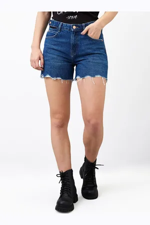SPYKAR Women Cotton Regular Fit Denim Shorts