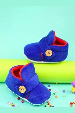 Neska Moda Unisex Kids Cotton Booties