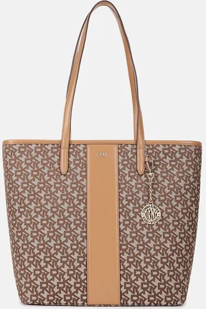 DKNY Typography Printed Structured Tote Bag