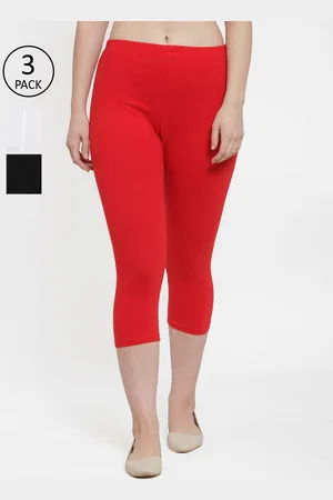 GRACIT Women Pack Of 3 Solid Skinny Fit Capris