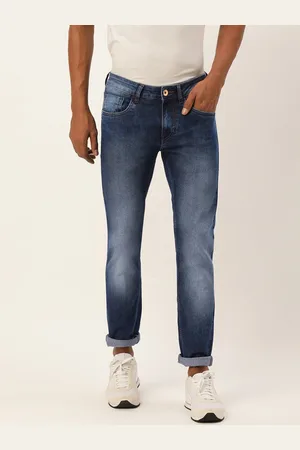 Flying Machine Men Blue Jackson Skinny Fit Low-Rise Heavy Fade Jeans