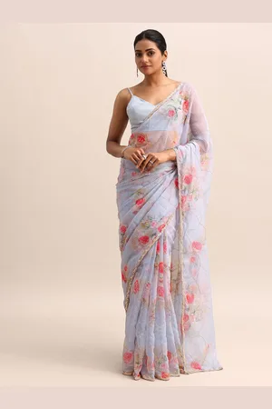KALKI Fashion Floral Organza Saree