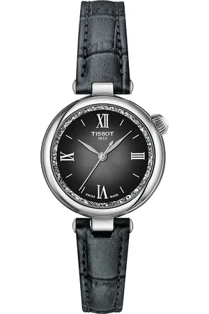 Tissot Women Embellished Dial & Leather Straps Analogue Watch T1520101603800