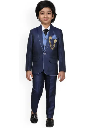 DKGF FASHION Boys Single-Breasted Regular Fit 5 Piece Suits