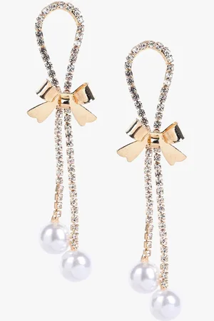 Kazo Gold-Plated Contemporary Drop Earrings