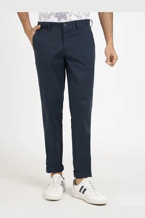 JADE BLUE Men Slim Fit Pure Cotton Chinos Trouser