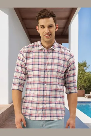 Mast & Harbour Men Standard Opaque Checked Casual Shirt