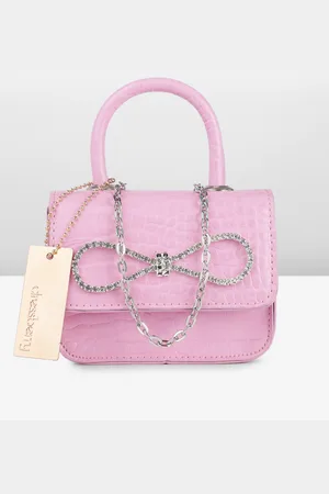 DressBerry Textured Miniature Satchel Bag With Embellished