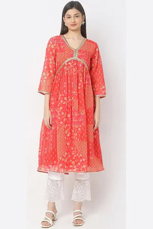 Ethnicity Floral Printed Beads and Stones Empire A-Line Kurta