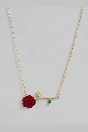 DressBerry Floral Shape Chain Necklace