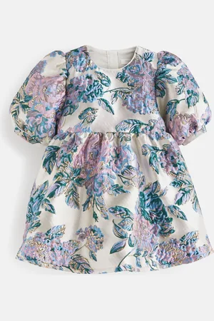 Next Infant Girls Floral Jacquard Fit & Flare Dress