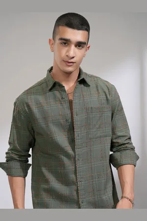 Highlander Men Opaque Checked Casual Shirt