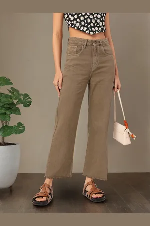 DressBerry Women Everyday Denim Straight Fit Crop Jeans