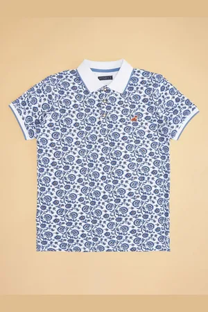 Pantaloons Boys Floral Printed Polo Collar Cotton T-shirt