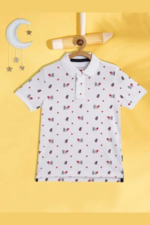 Ralph Lauren Boys White & Red Brand Logo Printed Pure Cotton T-shirt