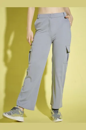 BuyNewTrend Women Relaxed High-Rise Cargos Trousers