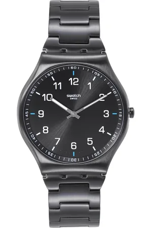 Swatch Unisex Black Swiss Made Water Resistant Analogue Watch SS07B100G
