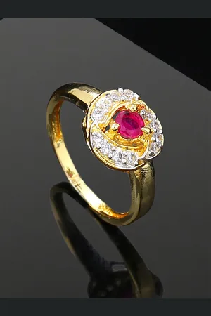 ESTELE Gold Plated CZ finger Ring