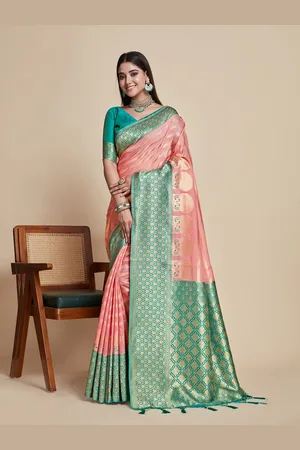 Mimosa Woven Design Zari Kanjeevaram Saree