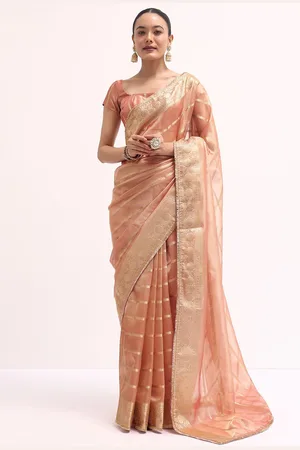 KALKI Fashion Woven Design Zari Chanderi Saree