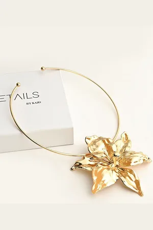 Kazo Gold-Plated Flower Necklace