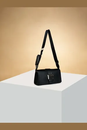 Pantaloons Colourblocked PU Oversized Structured Sling Bag