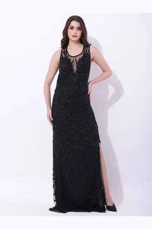 DEBONATELLA Women Embellished Net Maxi Dress