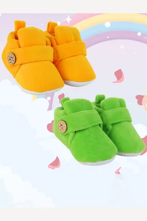 Neska Moda Pack of 2 Unisex Kids Cotton Booties