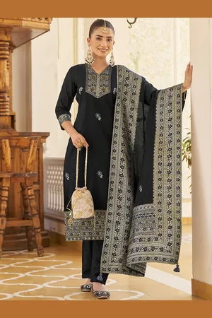 HRITIKA Women Ethnic Motifs Regular Kurta with Trousers & With Dupatta