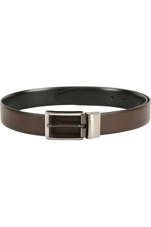 ZEVORA Men Brown & Black Solid Reversible Belt