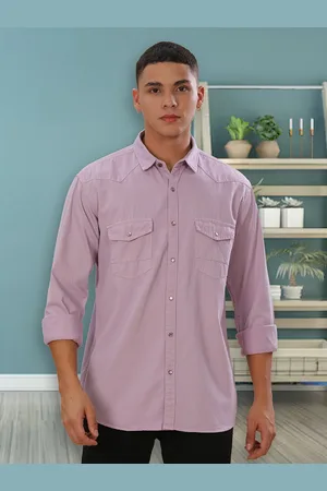 Kuons Avenue Men Smart Spread Collar Solid Cotton Slim Fit Casual Shirt