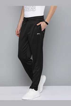Slazenger Men Black Solid Track Pants