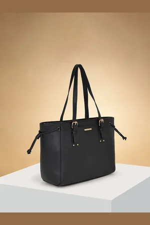 Pantaloons Colourblocked PU Oversized Structured Tote Bag with Tasselled