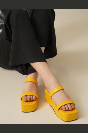 HASTEN Double Strap Flatform Heels