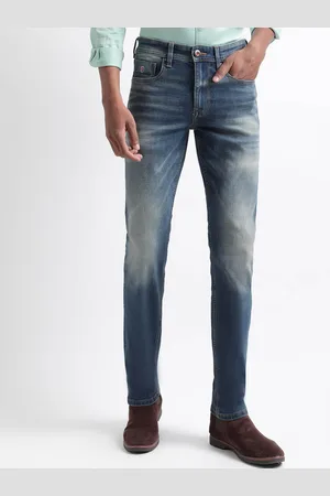 ICONIC Men Slim Fit Clean Look Heavy Fade Jeans