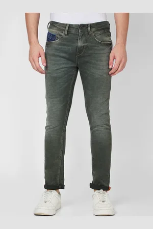 SPYKAR Men Skinny Fit Low Rise Heavy Fade Jeans