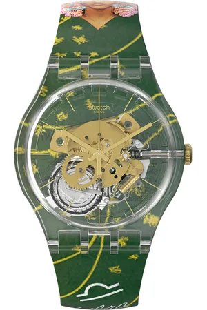 Swatch Unisex Skeleton Dial & Straps Analogue Watch SUOK147-031_WATCH