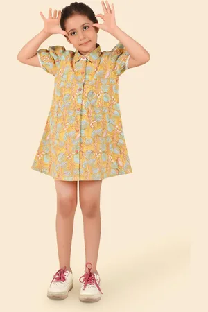 Fabindia Tropical Print A-Line Mini Dress