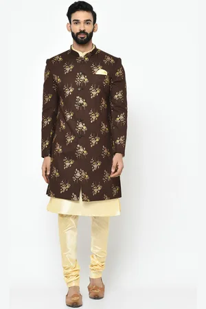 KISAH Men Printed Indowestern Sherwani Set
