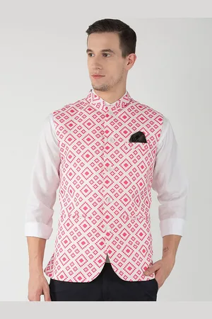 Hangup Men Printed Woven Nehru Jacket