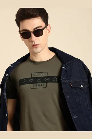 Being Human Clothing Men Brand Logo Printed Round Neck T-shirt