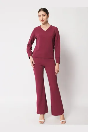 Chemistry V-Neck Cuff Sleeves T-Shirt & Trousers Co-Ords