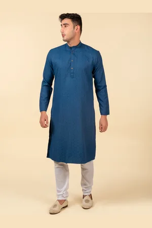 TATTVA Geometric Printed Mandarin Collar Pure Cotton Kurta with Pyjamas