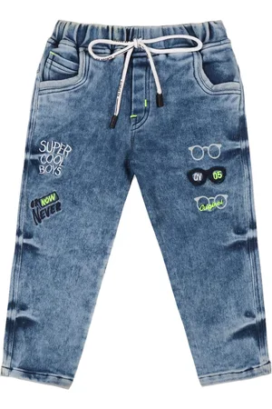 Wish Karo Boys Classic Heavy Fade Printed Clean Look Stretchable Cotton Jeans