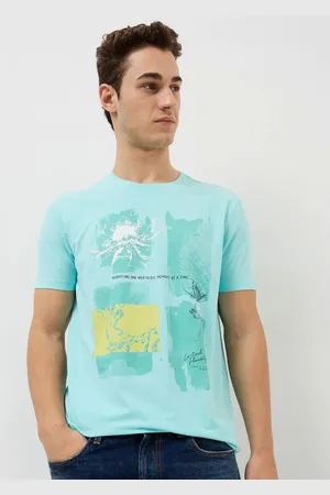 SPYKAR Men Typography Printed Round Neck Cotton Slim Fit T-shirt