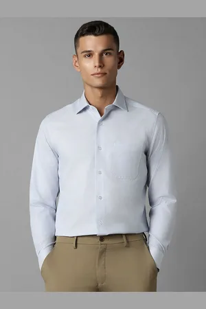 Louis Philippe Men Micro Checked Pure Cotton Formal Classic Fit Shirt