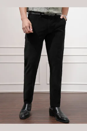 Highlander Men Corduroy Textured Slim Fit Trouser