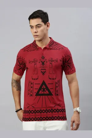 Huetrap Men Conversational Printed Polo Collar T-shirt
